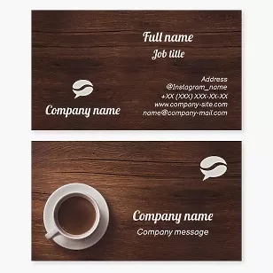 Cafe business card template