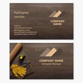 Business card template Laminate, floor covering