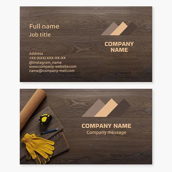 Business card template Laminate, floor covering