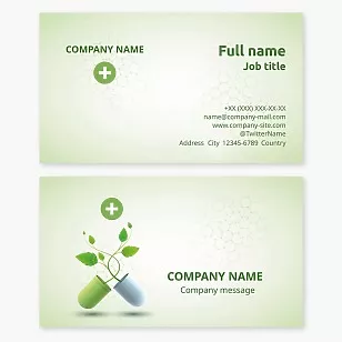 Phytopharmacy business card template