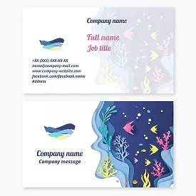 Business card template Aquarium