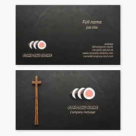 Sushi business card template
