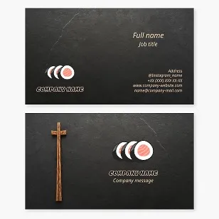 Sushi business card template
