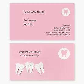 Dentist business card template. Braces.