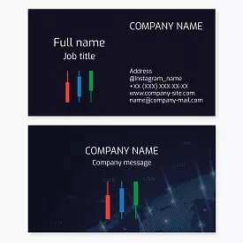 Growth Bar Logo | Stock Market Business Card Template