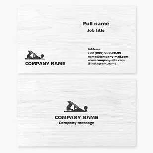 Carpentry Woodworking Business Card Template