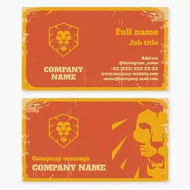 Leo business card template