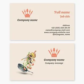 Business card template Cafe, restaurant