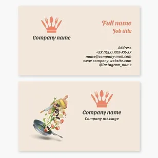 Business card template Cafe, restaurant
