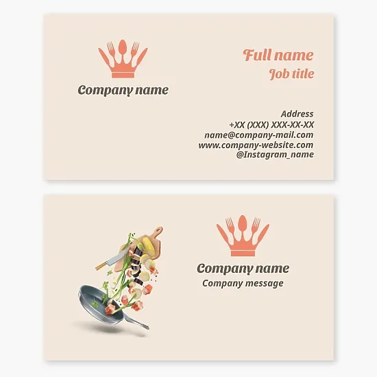 Business card template Cafe, restaurant