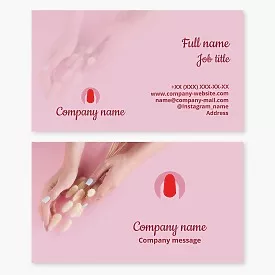 Business card template Nails, nail service