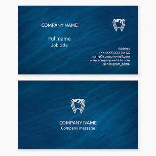 Business card template. Dentistry.