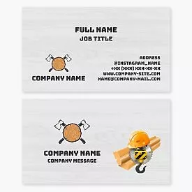 Woodcutter Logo Business Card Template