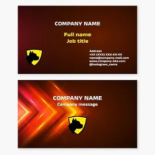 Business card template. Pit bull terrier breeder. Security company. Sports team.