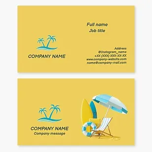 Travel Agency Business Card Template