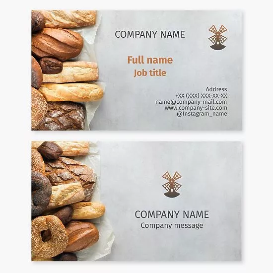 Bread Bakery Business Card Template