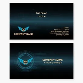 Business card template. Delivery service for documents and parcels.