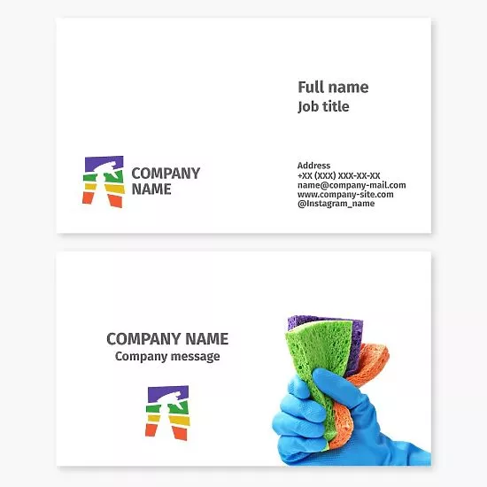 Cleaning Services Business Card Template