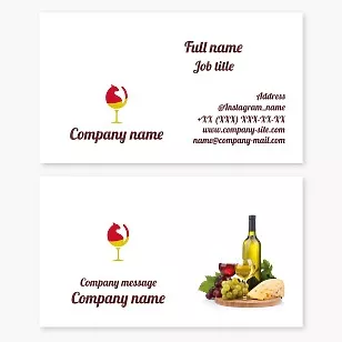 Wine business card template