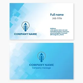 Business card template. Ambitious growth and innovation. Creative, design, consulting, advertising, and marketing agency.
