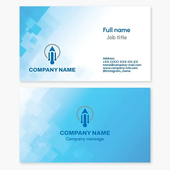 Business card template. Ambitious growth and innovation. Creative, design, consulting, advertising, and marketing agency.