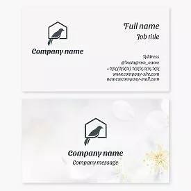 Bird House Logo Design Business Card Template