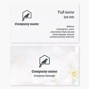 Bird House Logo Design Business Card Template