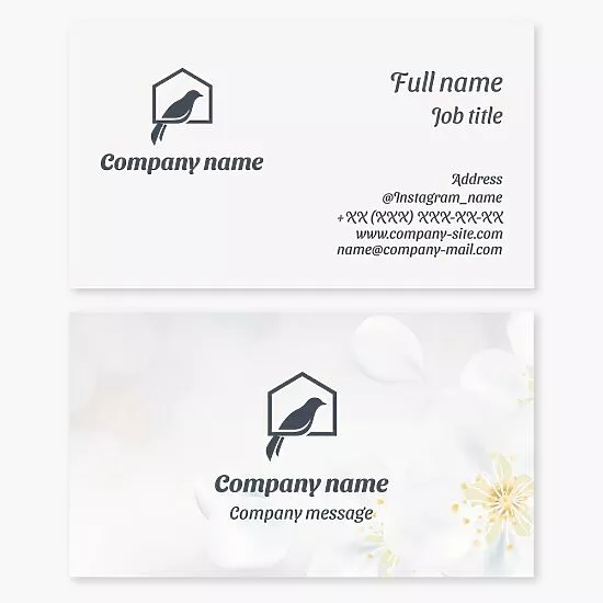 Bird House Logo Design Business Card Template