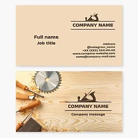 Carpentry Business Card Template