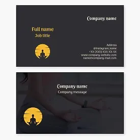 Yoga business card template