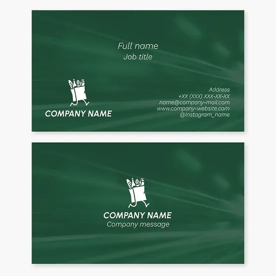 Business card template. Product delivery.