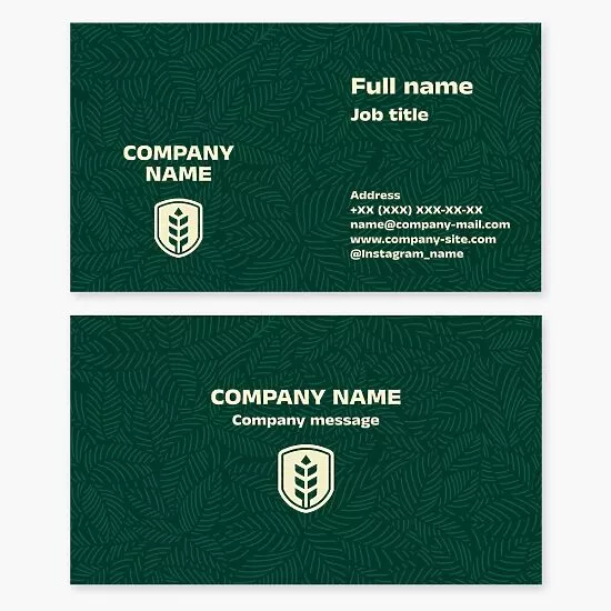 Green Leaf Business Card Template