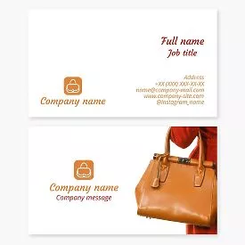 Business card template. Bags.
