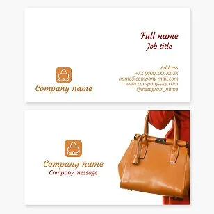 Business card template. Bags.