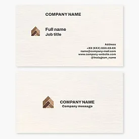 Business card template. Floor coverings. Laminate, parquet, planks, linoleum.