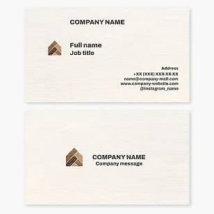 Business card template. Floor coverings. Laminate, parquet, planks, linoleum.