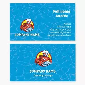 Seafood Business Card Template