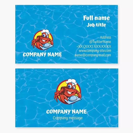 Seafood Business Card Template