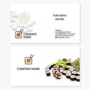 Sushi Restaurant Business Card Template