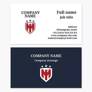 Patriotic Eagle Shield Business Card Template