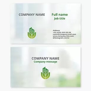 Green Eco City Logo Business Card Template