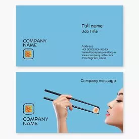 Sushi Restaurant Business Card Template