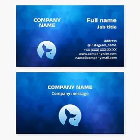 Abstract Design | Whale Business Card Template