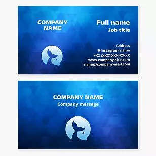 Abstract Design | Whale Business Card Template