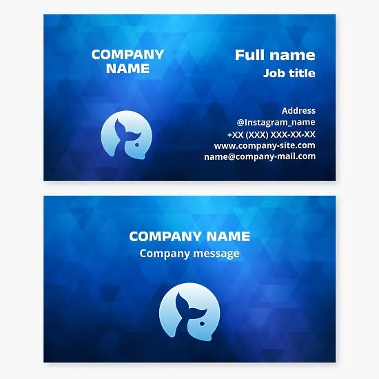 Abstract Design | Whale Business Card Template