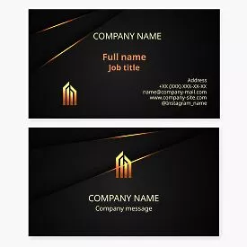 Business card template. Capital construction.