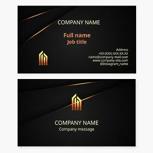 Business card template. Capital construction.