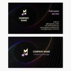 Music Note Logo Business Card Template