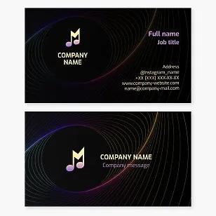Music Note Logo Business Card Template