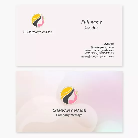 Hair Beauty Salon Business Card Template